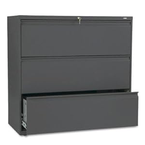 Hon Company 800 Series 42"" Wide 3-Drawer Lateral File, Charcoal (893Ls),Hon Company,893LL,4905550