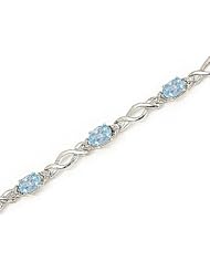 10kt Yellow Gold Oval Garnet and Diamond Bracelet