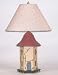 Red Roof Handpainted Cottage Table Lamp