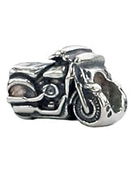 Genuine Zable (TM) Product. 925 Sterling Silver Motorcycle Charm. 100% Satisfaction Guaranteed.
