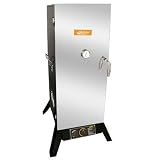 New Prago 36 Inch Outdoor Propane Smoker With Black Powder-Coat Sides & Stainless Steel Door