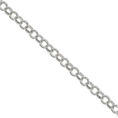 Sterling Silver .030 Rolo Bombato Anklet 10in