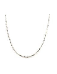 Officina Bernardi Silver and Rose 16" Twisted Tube Necklace