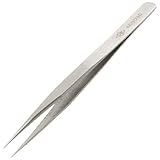 uxcell ストレートピンセット　　尖った先端　修復ツール　ステンレス鋼　11.8 X 0.9 X 1cm