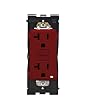 Leviton Renu Tamper-Resistant GFCI Outlet REG20-RE, 20A-125VAC, in Red Delicious