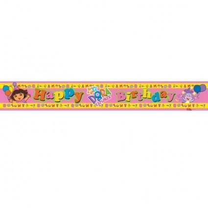 Guirlande Bannière Dora Exploratrice - Anniversaire Enfant