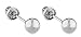 14k White Gold Screw Back Ball Earring Studs (4 Millimeters) (GO-1119 (FBM))