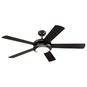 Westinghouse 7801665 Comet 52 Inch Ceiling Fan, Matte Black Finish by Westinghouse Lighting Corporation