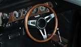 Classic Series Nostalgia Steering Wheel 15 in. Diameter 1.75 in. Dish Hardwood Grip w/Brushed Stainless Steel Spokes
