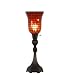 Fangio Lighting 6087 22-3/4-Inch Resin Uplight Table Lamp, Painting Antique Copper with a Glass Shade