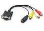 VGA Adapter to TV S-Video RCA Out Cable for PC Video