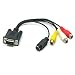 VGA Adapter to TV S-Video RCA Out Cable for PC Video
