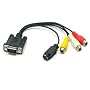 VGA Adapter to TV S-Video RCA Out Cable for PC Video