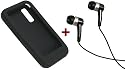 In-Ear Stereo Headset Samsung S5230 Star - BLACK Edition + mumbi Silikon Case black