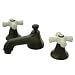 Kingston Brass KS4465PX Metropolitan Widespread Lavatory Faucet with Porcelain Cross Handle, Oil Rubbed Bronze (Not CA/VT Compliant)