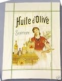 TORCHON DE CUISINE IDEE CADEAU PUB HUILE OLIVE DE NICE