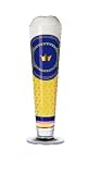 Pilsner Beer Glass, Regal Purple Crown, Designer Color Enamel Beer Glass w/ Coaster in Gift Box