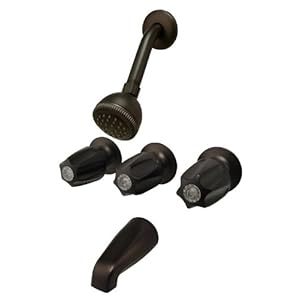 Trim Kit for 3-handle Shower Valve Fit Price Pfister Compression Stem Shower Oil Rubbed Bronze Finish -By Plumb USA