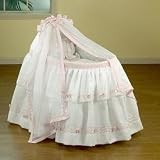 Baby Regal Pillow and Blanket - Color White w/Pink Trimming