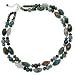 .925 Silver & Faceted Green Moss Agate 2-Strand Beaded Necklace- 20 + 2