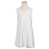 IMAGE OF Girls Ivory Embroidered Ornate Summer Rayon Dress 10-12