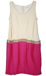 Open back dual color tunic with beaded embellishment at hips