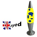 UKayed Yellow and Blue Lava Peace Lamp