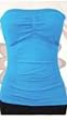 Long Padded Strapless Bandeau Tube Top. Nylon/Spandex. One Size Fits Most. 10 Colors.