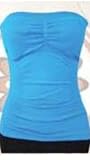 Long Padded Strapless Bandeau Tube Top. Nylon/Spandex. One Size Fits Most. 10 Colors.