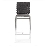 Criss Cross Counter Stool Set of 2 Black