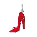 Sterling Silver Red Enamel High Heel Shoe Charm
