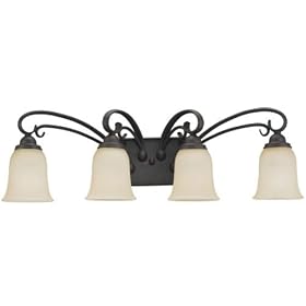 Sea Gull Lighting 44124-814 Del Prato Collection Four-Light Vanity, Misted Bronze Finish... by Sea Gull Lighting