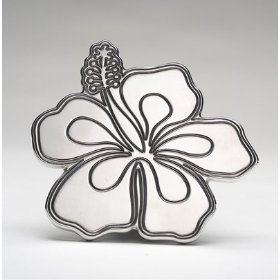 Hula Hawaiian Hibiscus Flower Billet Hitch Plug Receiver Cover & Hitch Lock - Fits all 2