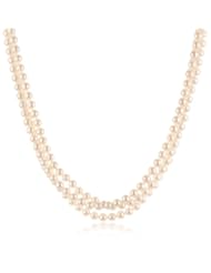 White Freshwater Cultured Pearl Endless Necklace (7-8mm), 100"