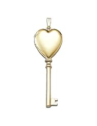 Solid 14K Yellow Gold "Sweetheart KEY" Locket 3/4 inch x 2 inch in Solid 14K Yellow Gold
