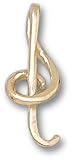 Music Staff Charm/Pendant -14K/10K, Stainless Steel or Gold Plated