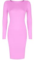 Vip Women's Long Sleeved Scoop Neck Midi Dress