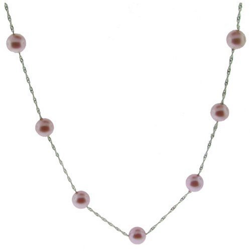 Click to see more detail 14k Yellow Gold Pink Freshwater Cultured Pearl "Tin-Cup" Necklace, 18",cheap 14k Yellow Gold Pink Freshwater Cultured Pearl "Tin-Cup" Necklace, 18"