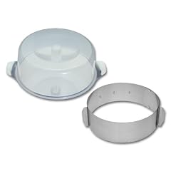 CHG 9856VF-07 Tortenback-Set 3-teilig / Tortenplatte � 30 cm / bruchfester Deckel H�he : 11 cm / Tortenring stufenlos verstellbar 16 - 30 cm