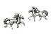 Tomas Small Horse Charm 925 Sterling Silver Stud/Post Earrings ~ Comes Gift Boxed