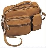 Roma Brown Leather Organizer Handbag Purse