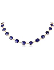 Faceted and Sterling Silver Gold Plated Necklace