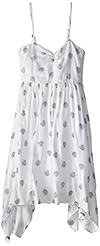 Girls Shirred  General Print Viscose  Dress With Pearls