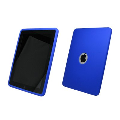 Premium Blue Silicone Gel Skin Cover Case for Apple iPad WiFi / 3G 16GB 32GB 64GB
