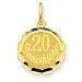 14K Happy 20th Anniversary Charm