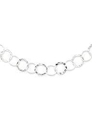 Genuine .925 Sterling Silver Circle Link Necklace. 100% Satisfaction Guaranteed.