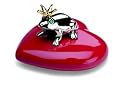 Frog on heart magnetic paperweight