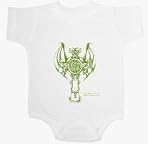 Green Gothic Cross Baby Ultrasoft Onesie