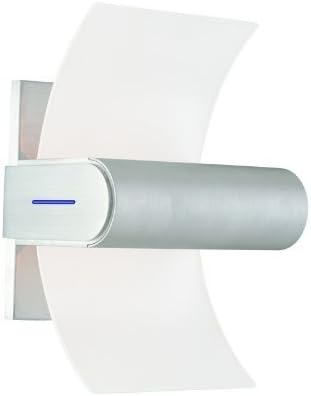 CSL Lighting SS1022A-SA Sail 2-Light ADA Wall Mount, Satin Aluminum Finish with Frosted Curved Glass Reflector by North Coast Lighting