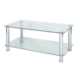 LEVV FUCOCCH Coffee table in Clear glass and chrome.